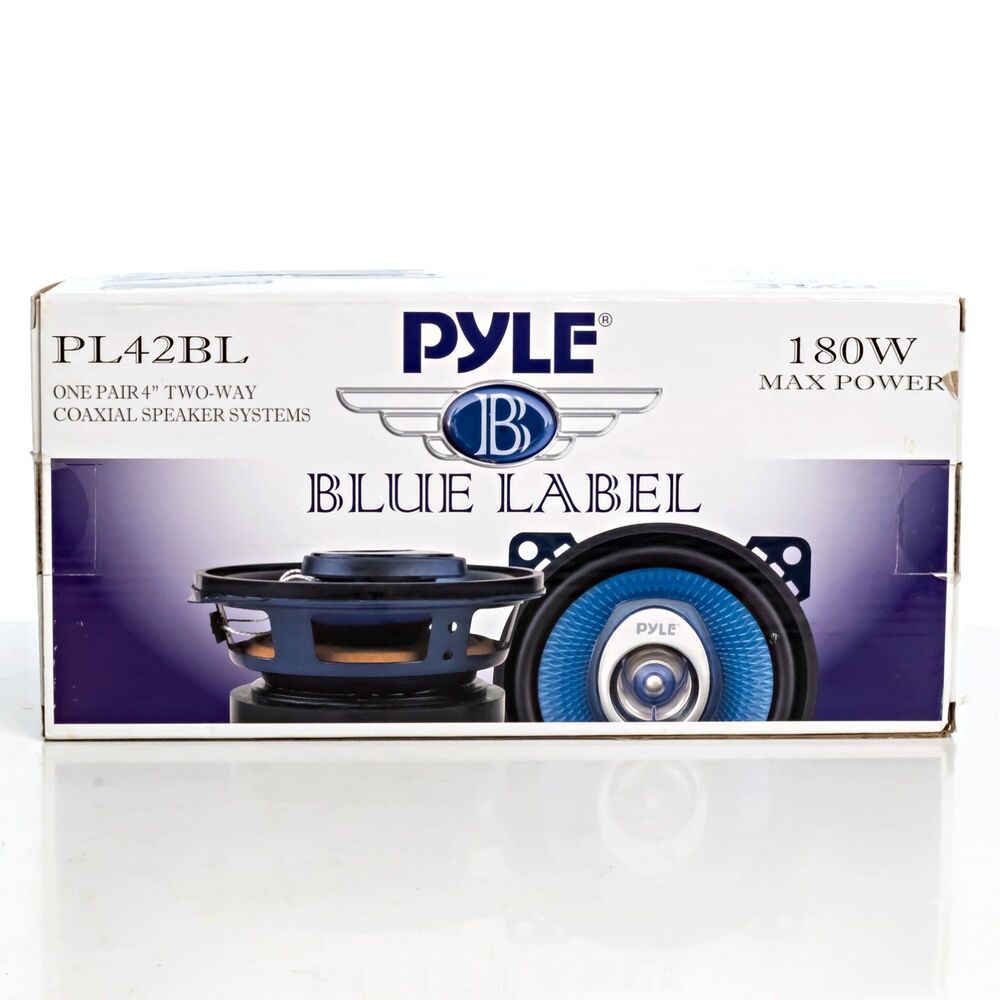 Pyle PL42BL 4-Inch 180-Watt Two-Way Speakers (Pair)